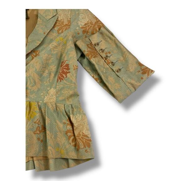 Anthropologie Fei Floral Peplum Blazer Jacket Size 10 - Picture 5 of 5